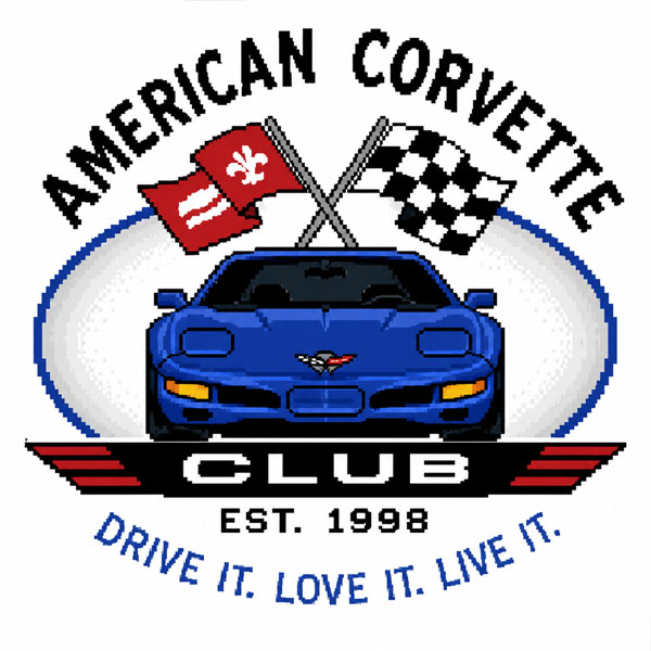 Old Corvette Club Logo Before Restoration