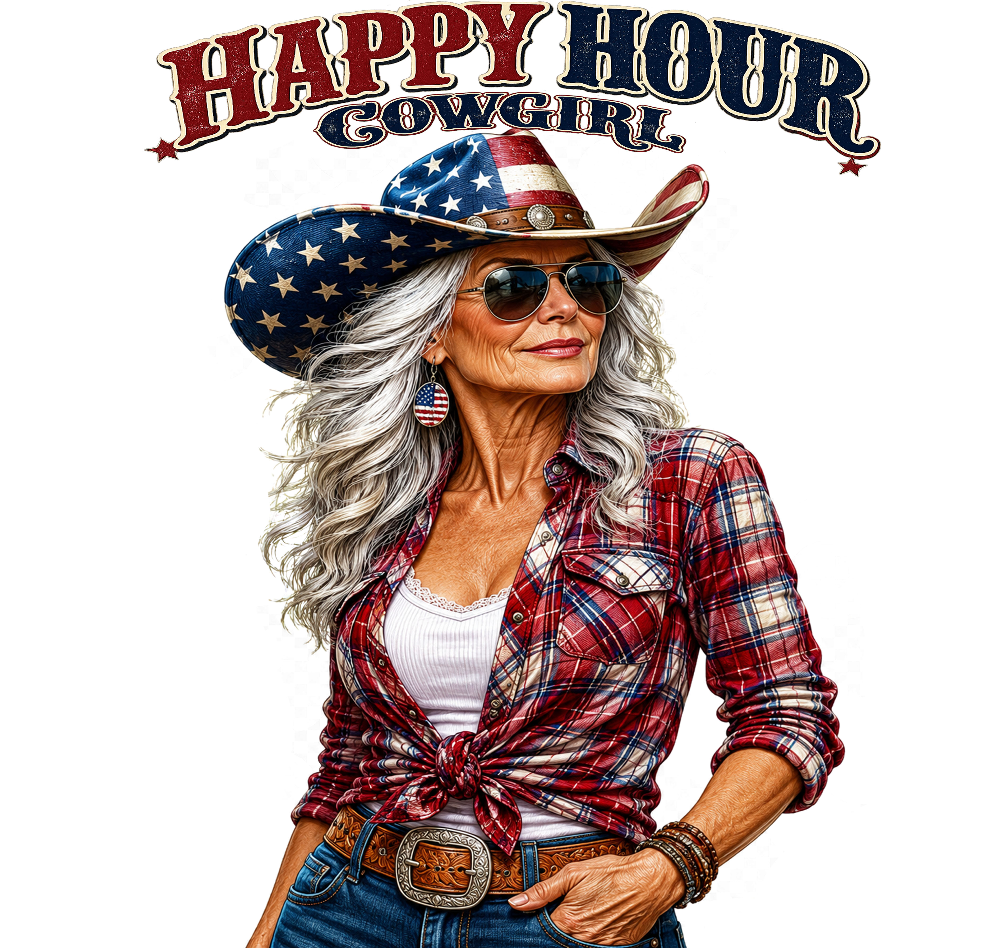 Happy Hour Cowgirl Graphic