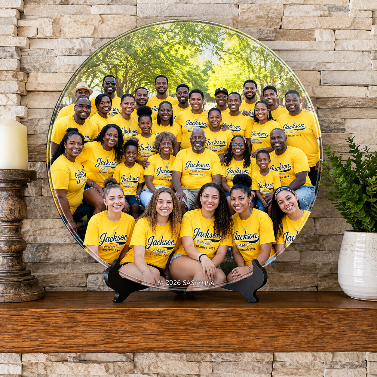 Family Reunion Tempered Glass Memory Board