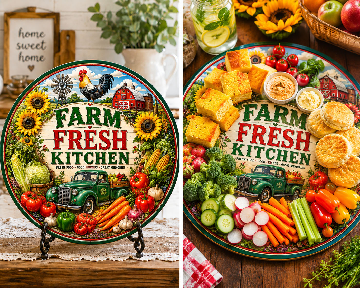 Farm Fresh Kitchen Premium Tempered Glass Cutting Board