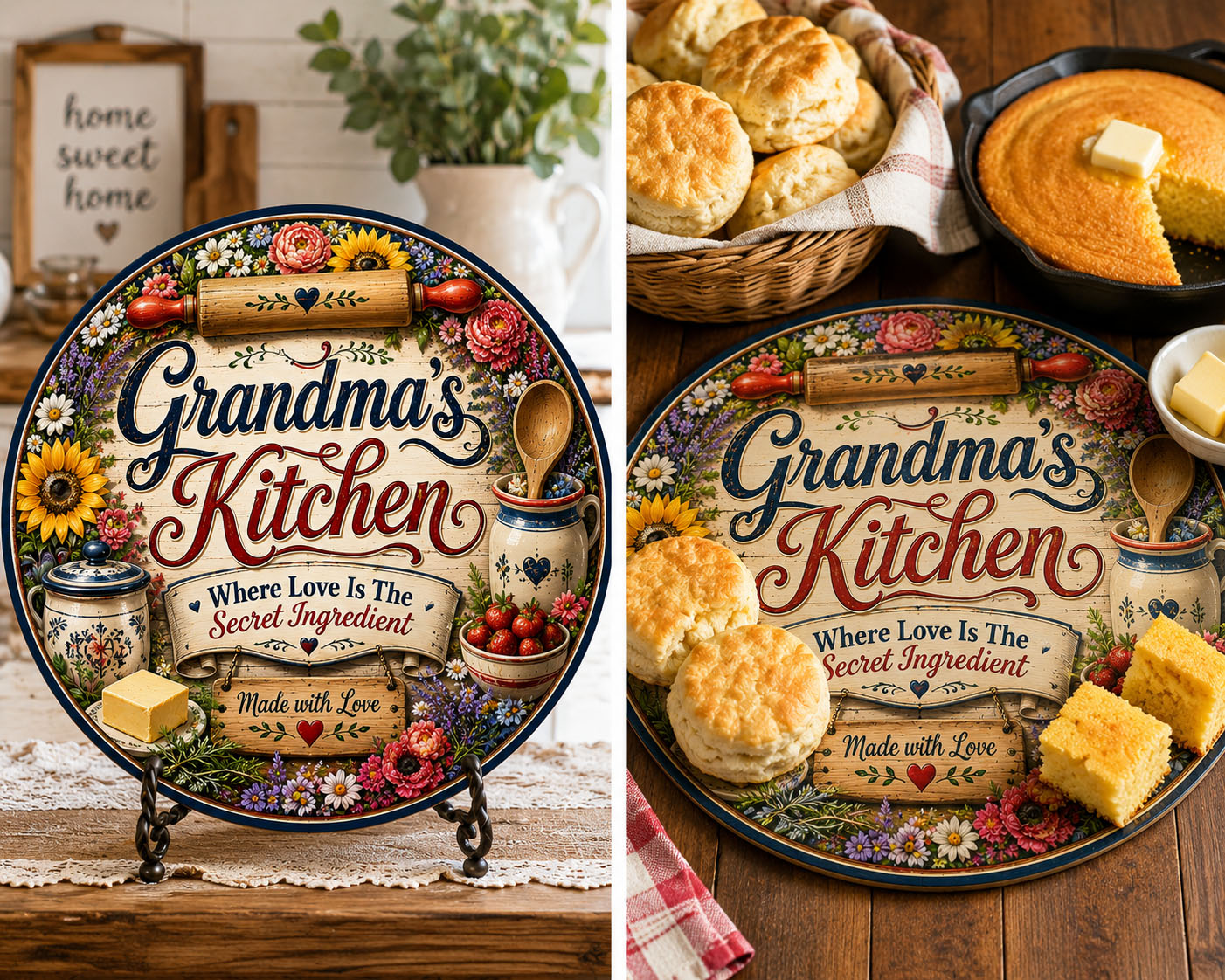 Grandma's Kitchen Premium Tempered Glass Cutting Board