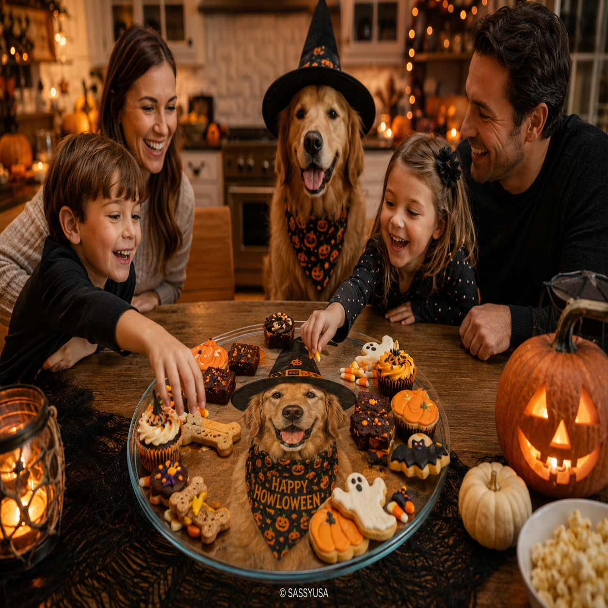 Happy Howloween Tempered Glass Serving Platter