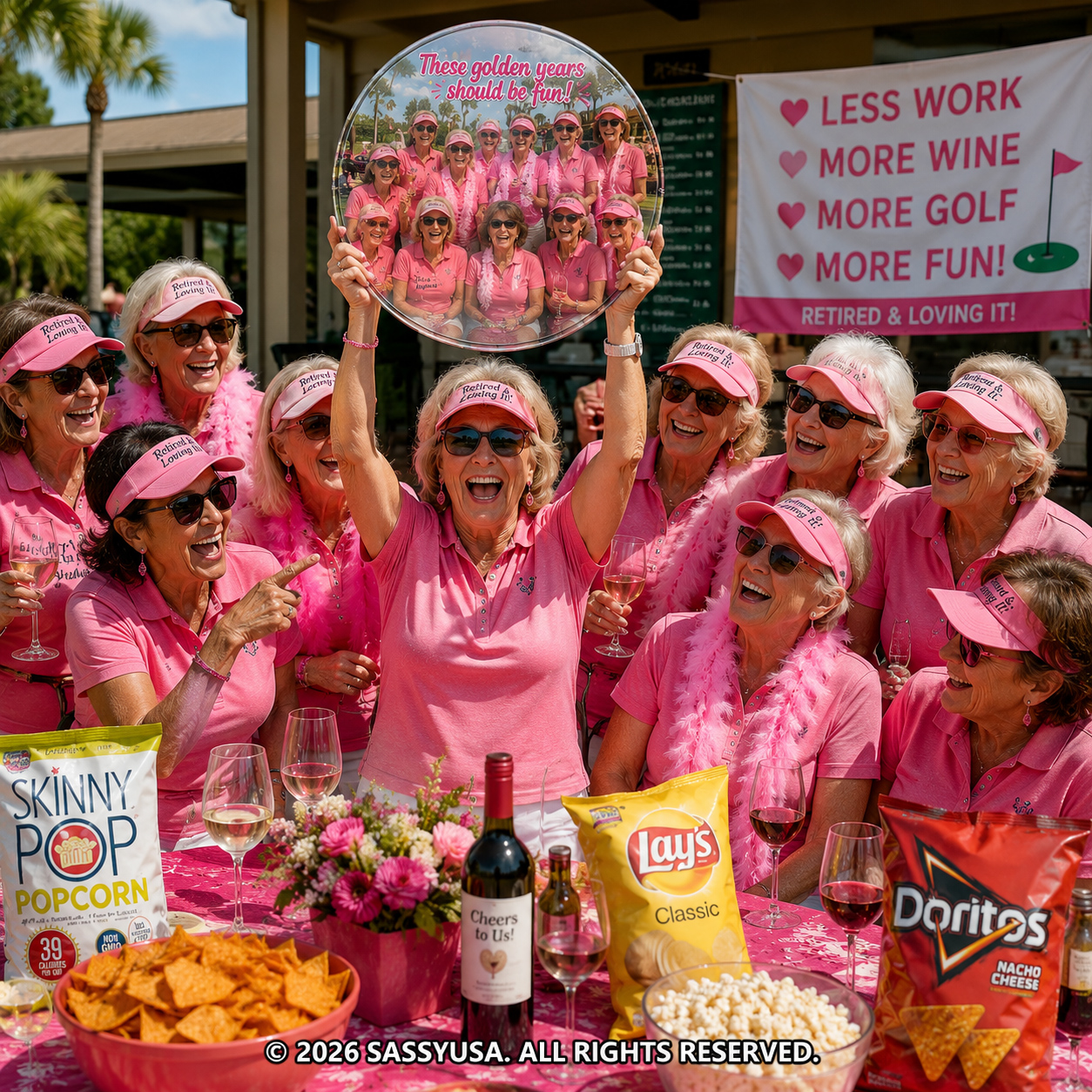 Pink Ladies Golf Outing Memory Platter