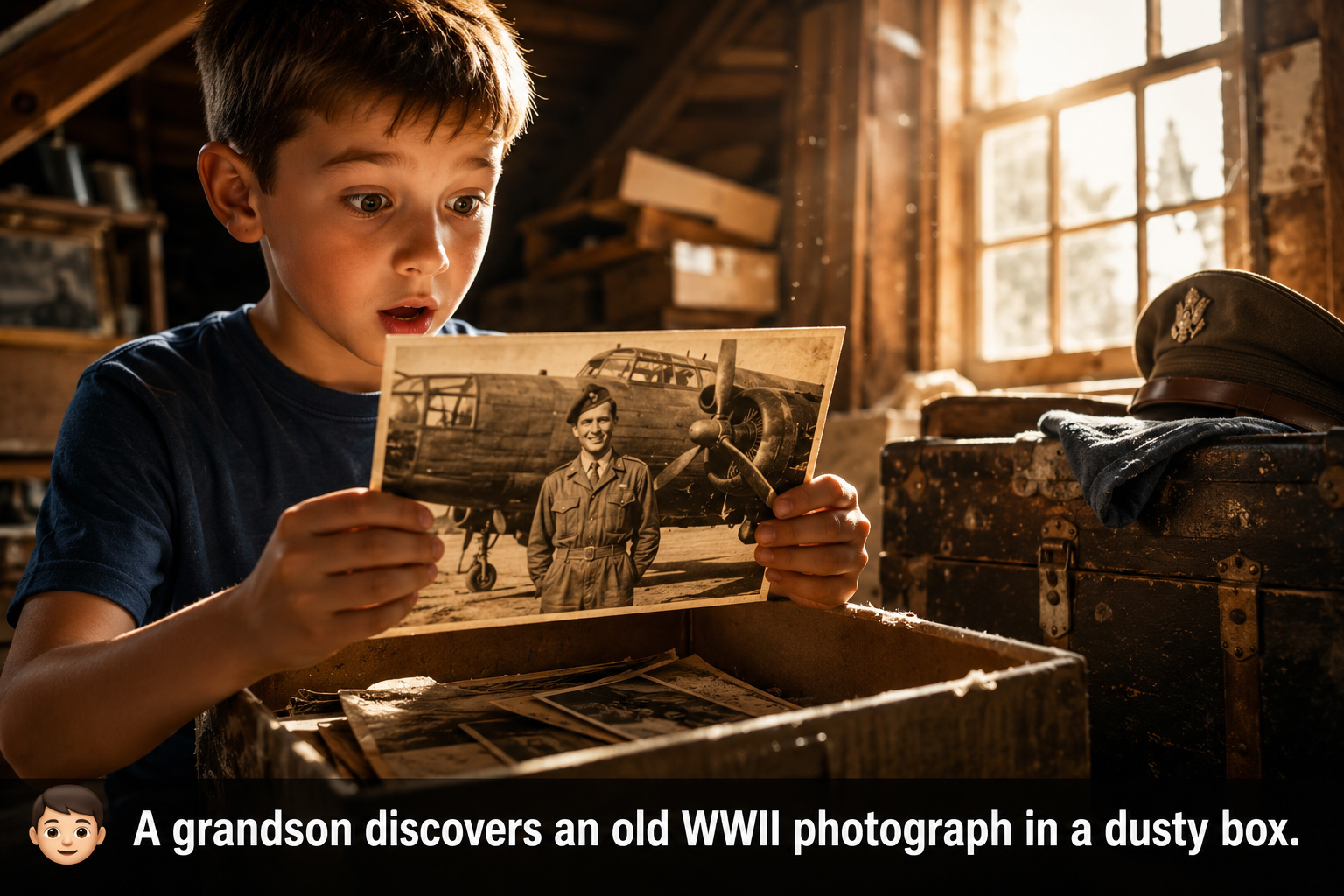 Grandson discovers an old World War II photograph