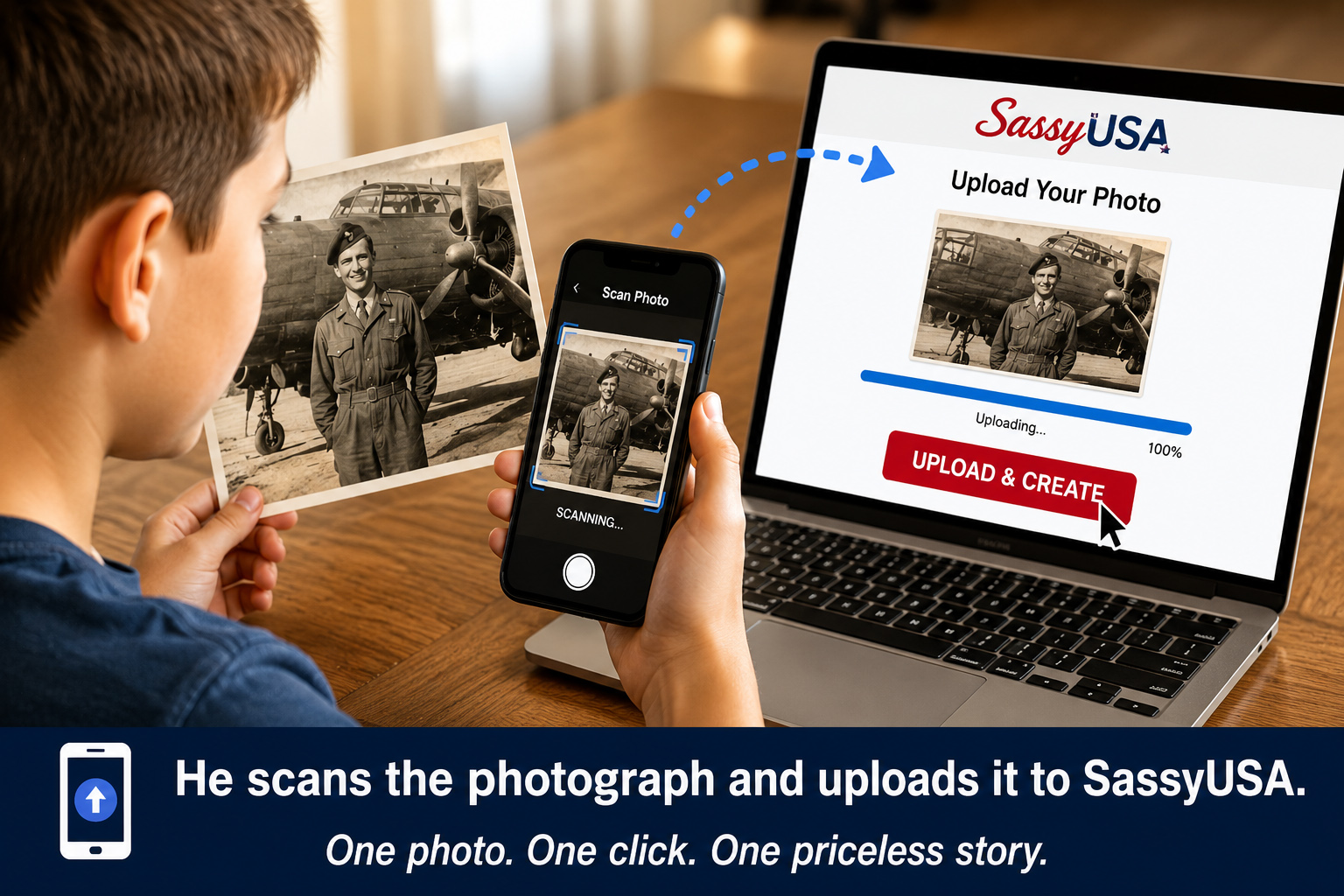 Uploading photograph to SassyUSA