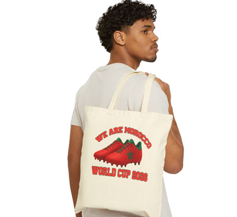 Siham Youmouri's designed Morocco awesome canvas equipment bag for World Cup 2026