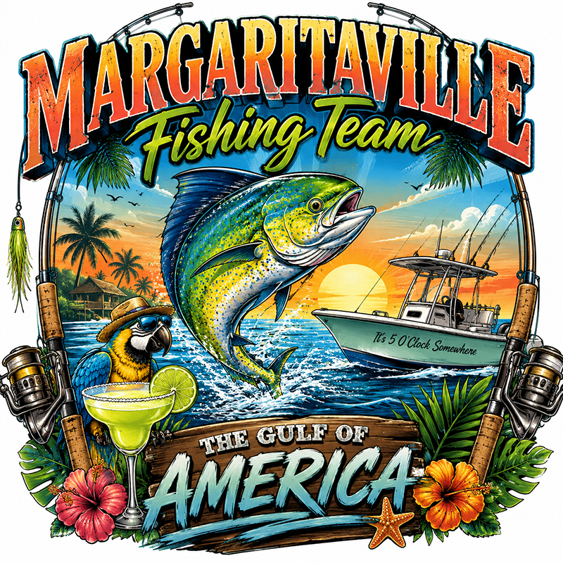 Margaritaville Fishing Team Shirt Design