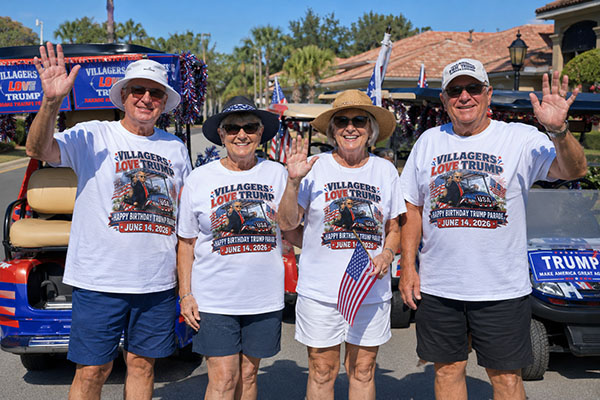 Patriotic parade supporters in The Villages